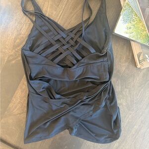 Lululemon Athletica Black Crisscross Tank